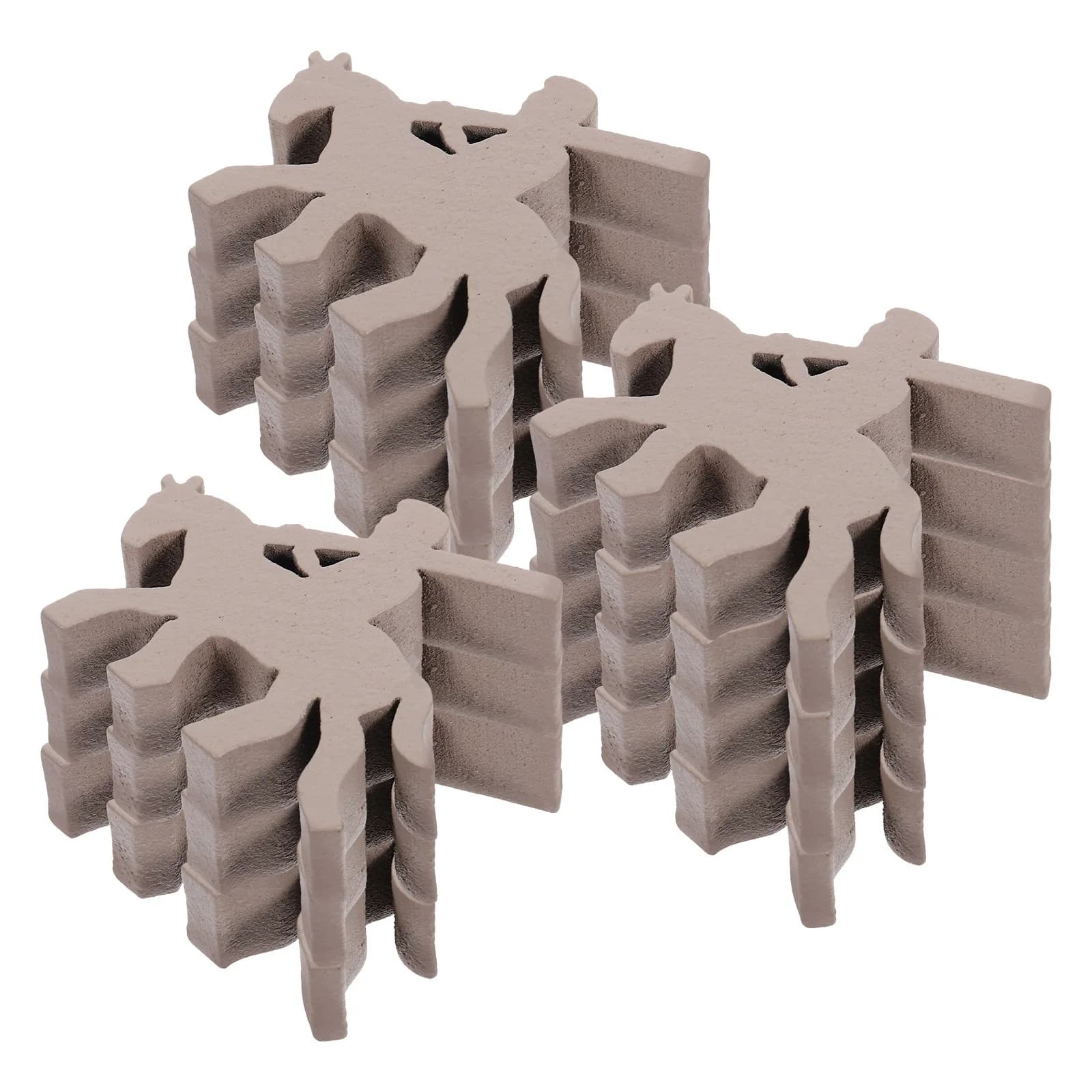 10Pcs Wooden Chess Pieces Smooth Burr- Board Game Replacement Pieces for Chess Set Accessories