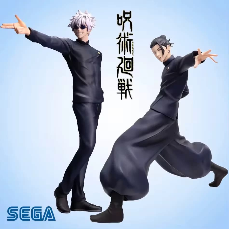 Figurina Anime Jujutsu Kaisen 14,5cm, Action Figure Satoru Gojo e Geto Suguru, Modellino in PVC da Collezione per Adulti