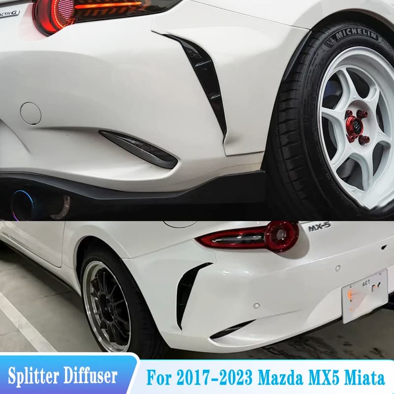 Per Mazda MX5 Miata ND 2017-2023, Splitter Posteriore Autoexe, Diffusore, Protezione Angolare, Copertura Decorativa, Kit di Tuning per Carrozzeria, Accessori