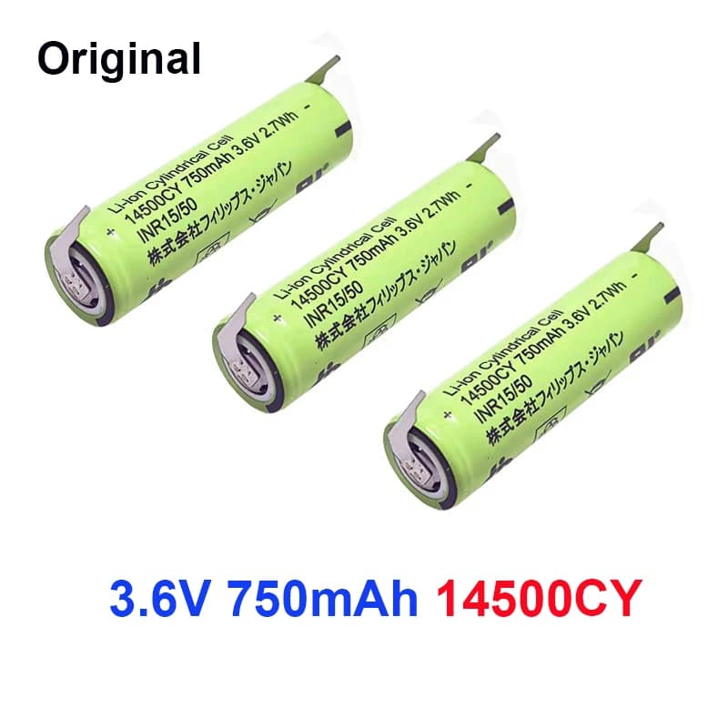 Original battery 3.6V 750mAh 14500CY for Philips HX6310 HX6511 HX6730 HX6910 HX6920 HX9340 HX9350 HX9360 per originale