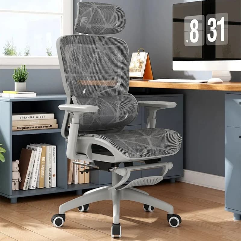 Supporto lombare per computer in rete regolabile in altezza Supporto lombare direzionale girevole per ufficio ergonomico da gioco con schienale alto Sillas De Escritorio Furniture