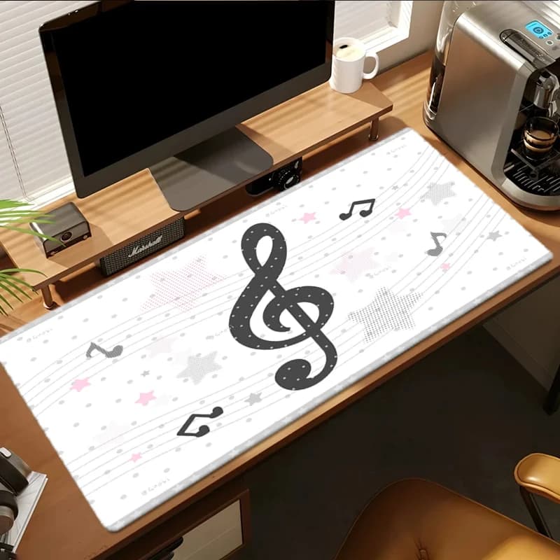 Tappetino per Mouse da Gaming con Motivo a Onde, Tappetino da Scrivania, Protezione per Mouse Antiscivolo, Tappetino per Casa e Ufficio, Tappetino per Laptop in Pelle PU