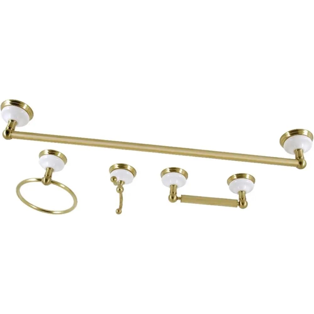 BAK1111478BB ian Set di accessori da bagno con portasciugamani da 24 pollici, 4 pezzi, in ottone spazzolato