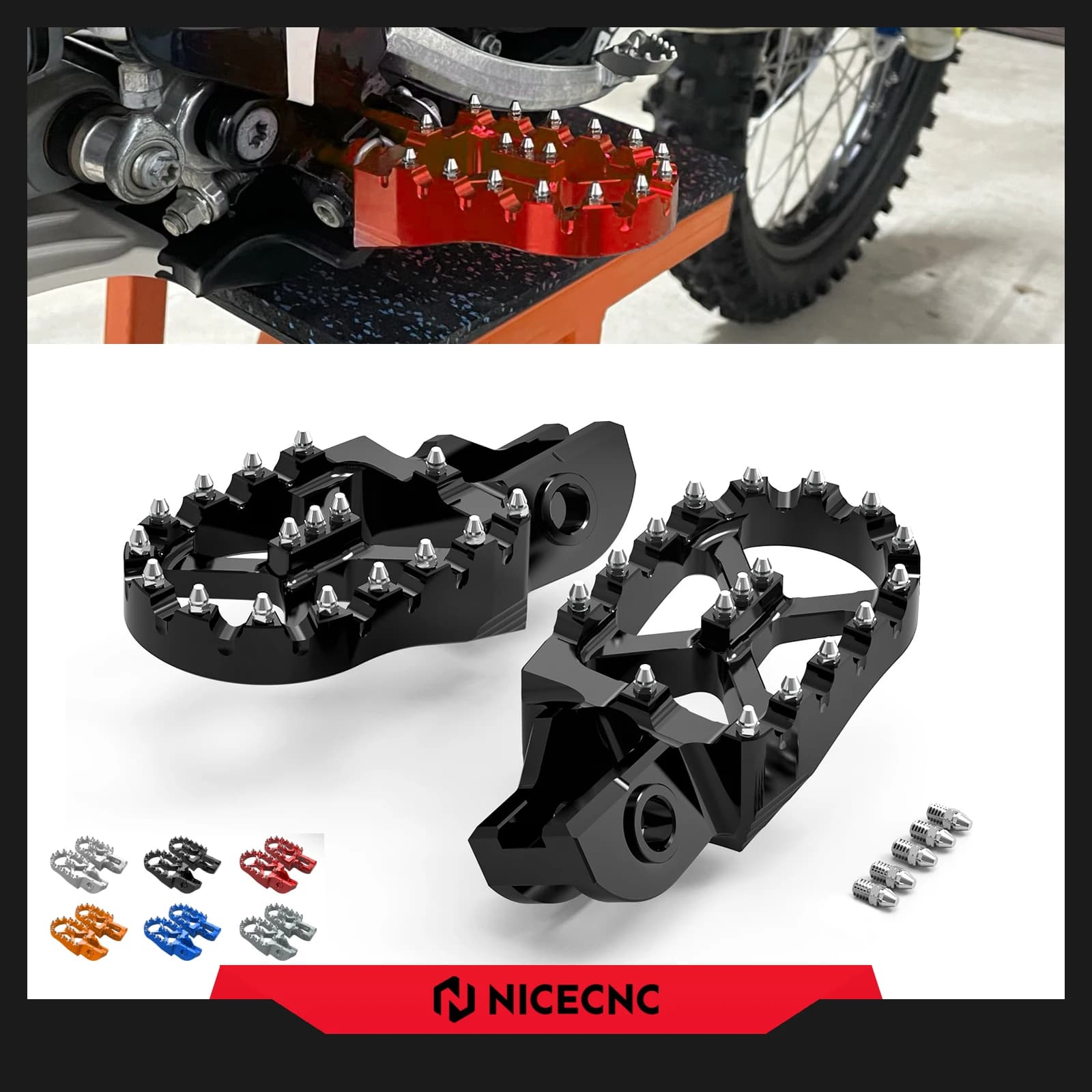 Per GasGas EC 300 2023 2022 2021 EC 250 EX 300 EC EX MC 125 250 300 250F 350F 450F ECF EXF MCF Moto Pedane Kit Poggiapiedi