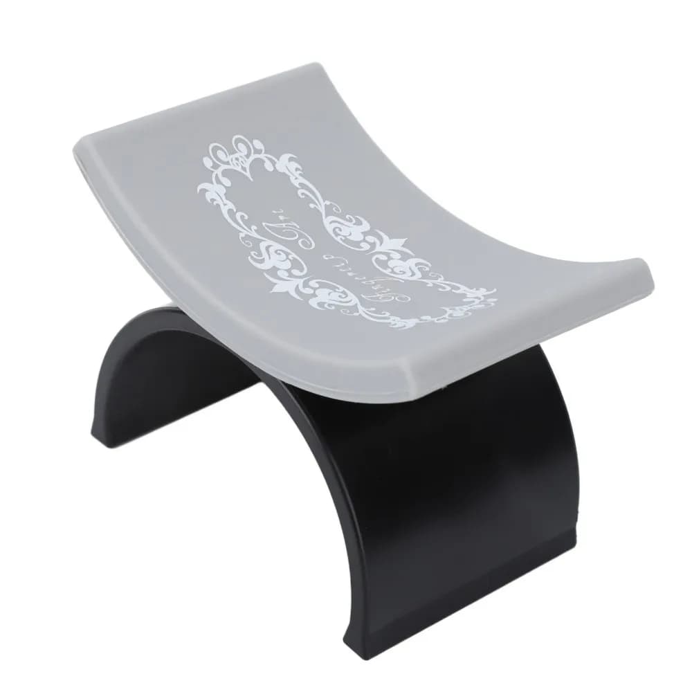 Supporto per Manicure in Silicone Morbido, Rosa o Nero, Cuscino a Forma di U, Portatile e Rimovibile per Nail Art