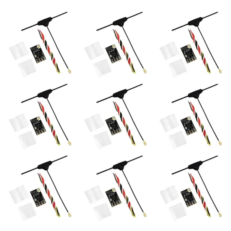 Ricevitore A14M 9PCS ELRS 2.4Ghz NANO Expresslrs con Antenna a T, Supporto Aggiornamento WiFi per Droni FPV RC a Lungo Raggio
