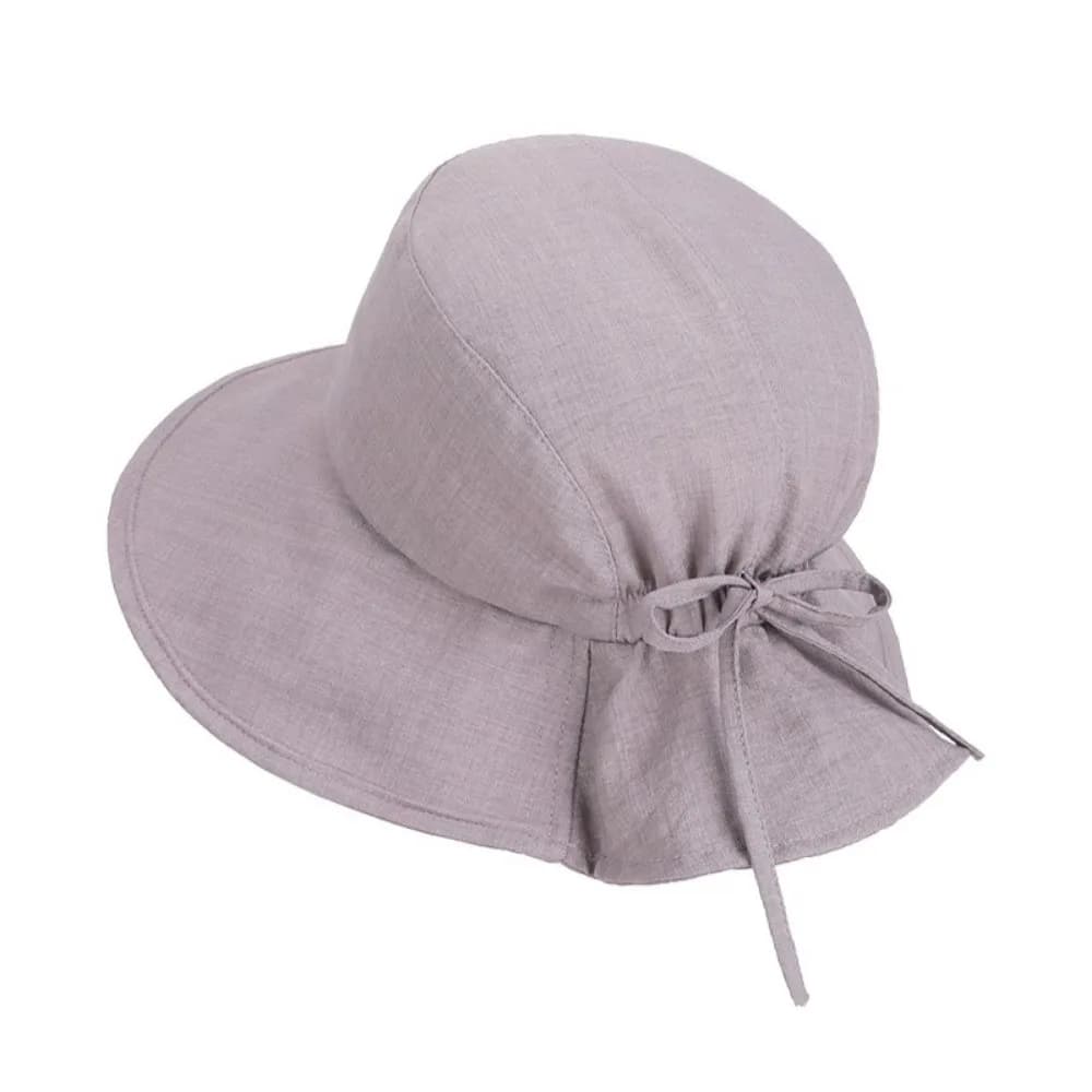 Wide Brimmed Women's Bucket Hat Breathable Anti-UV Summer Sun Hat Sunscreen Protection with Bowknot Sunscreen Visor Cap Summer