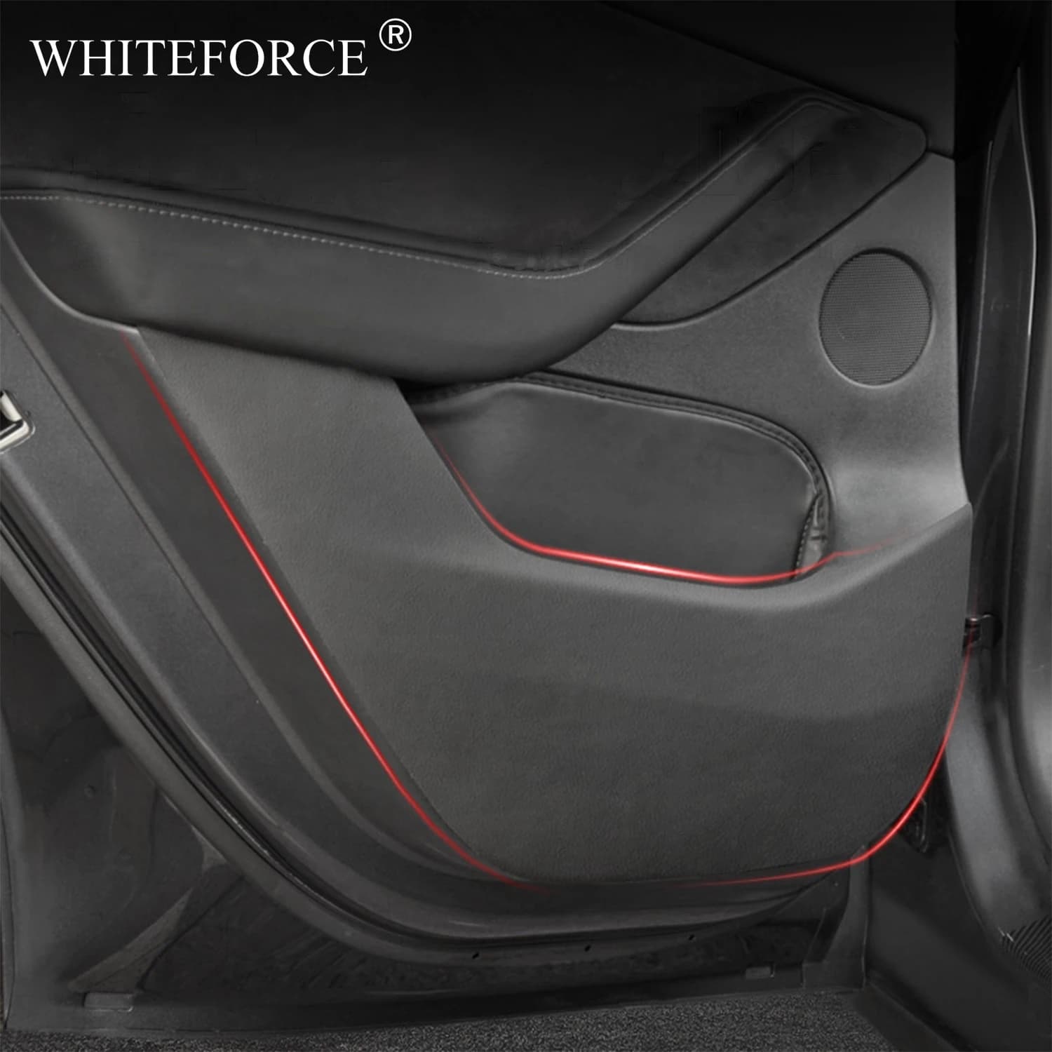 For Tesla Model Y Juniper 2020-2025 Door Anti-Calcio Zerbino Front Door Rear Wall Panel Carbon Fiber/Fabric Anti-Fabric Zerbino