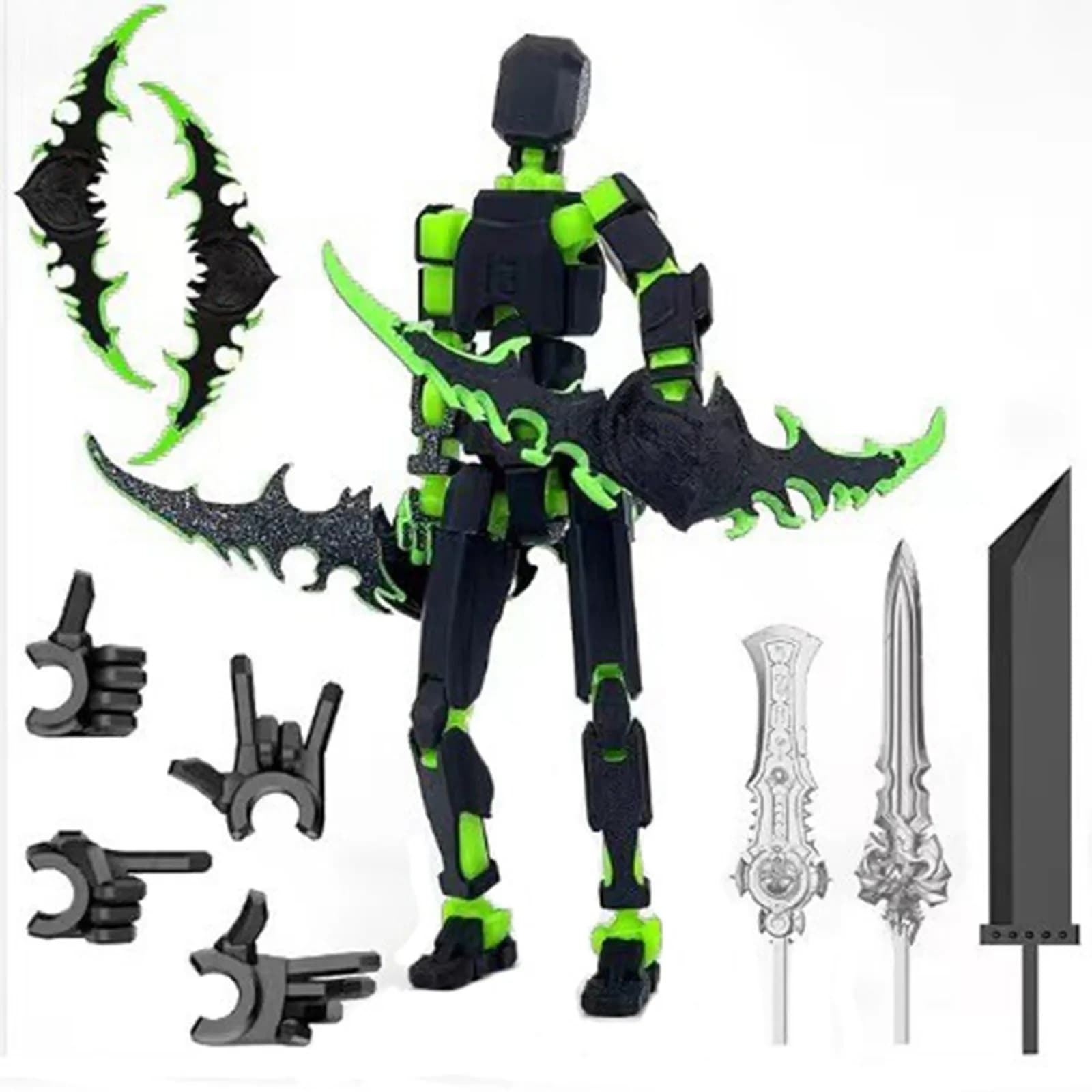 Titan 13 Con Ali Figure Giocattoli Lucky T13 Joint Mobile Action Figuras 3D Stampato Multi-Articolico Robot Giocattoli Per I Regali Dei Bambini 13 Centimetri