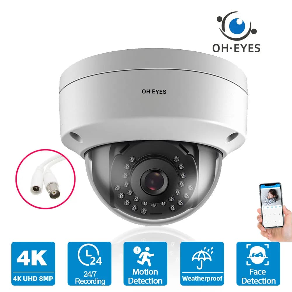 CCTV 8MP Telecamera Dome analogica di sicurezza Esterna Impermeabile Face Detection AHD DVR Videocamera di sorveglianza BNC 4K XMEYE H.265 5MP