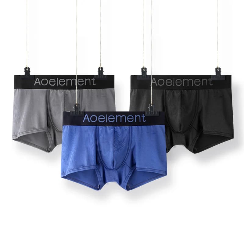 Intimo da uomo estivo nuovi boxer in seta di ghiaccio intimo intero da uomo boxer freschi traspiranti