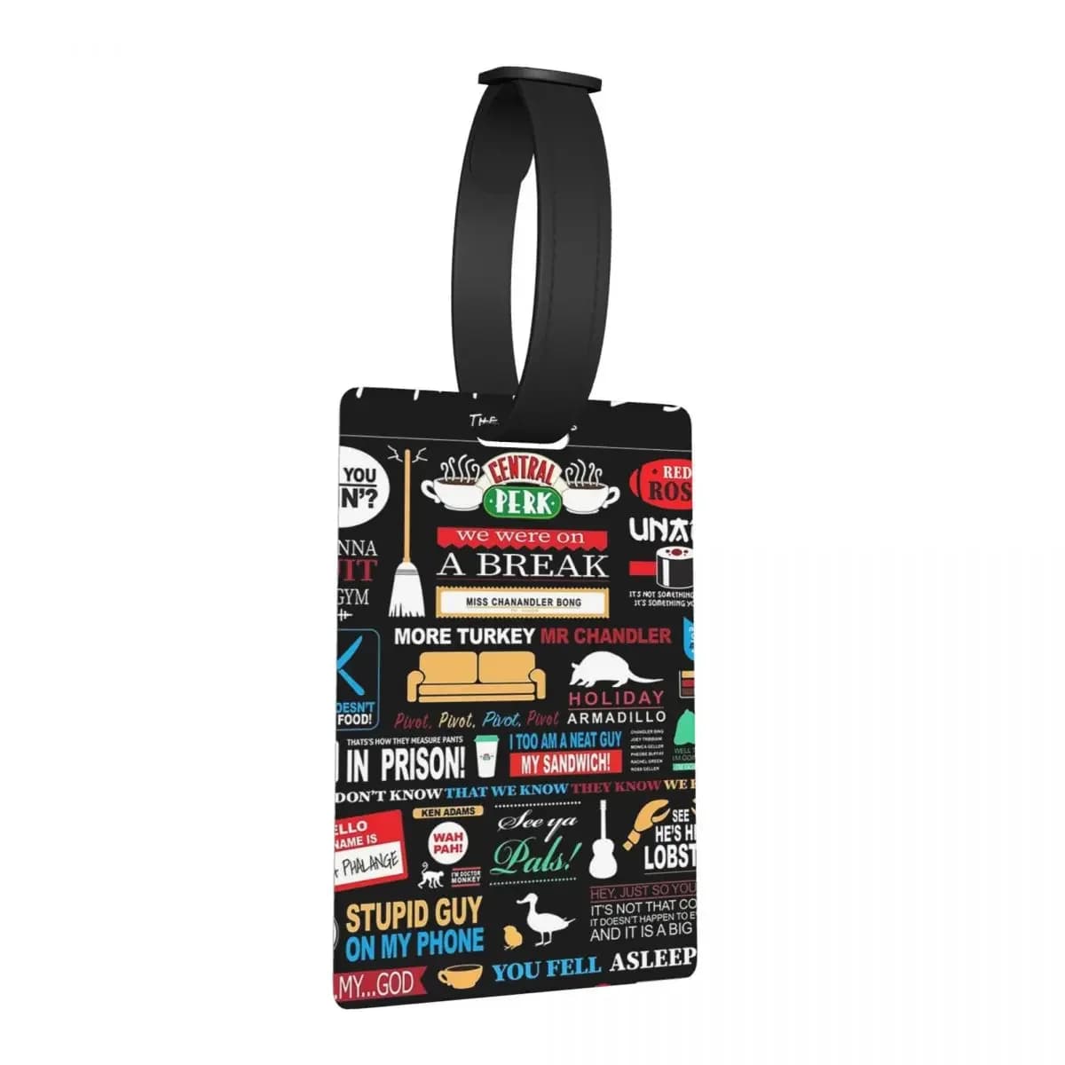 Friends Qu Etichette per bagagli Accessori per valigie Moda da viaggio Etichetta per imbarco per bagagli Porta etichette ID Nome Indirizzo