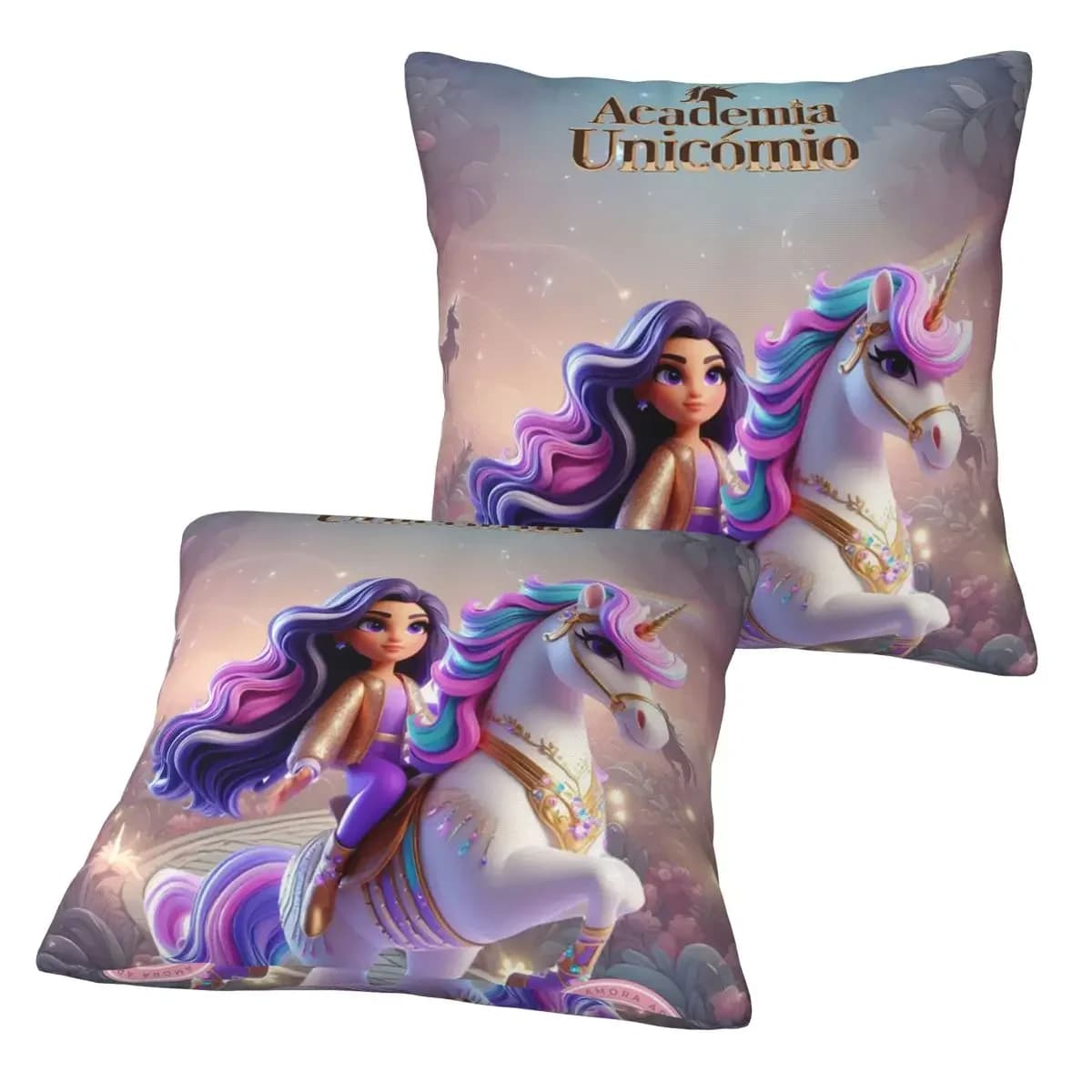 Unicorn Academy (9) 2 pezzi di fodere per cuscini quadrate, decorazioni per cuscini, cuscini decorativi confortevoli per divano domestico