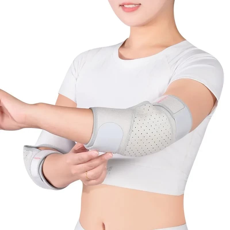 cinghia di supporto, manica del gomito regolabile, cinghia di protezione del gomito perforata traspirante, supporto del gomito della pallina da golf da tennis