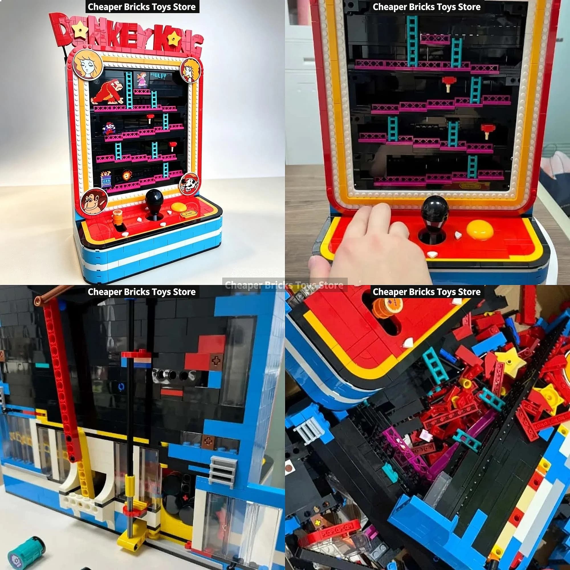 Cheaper Upright Game Machine Building Blocks un Assembly Bricks with Detail Collectible Set, Christmas Gift for Adults