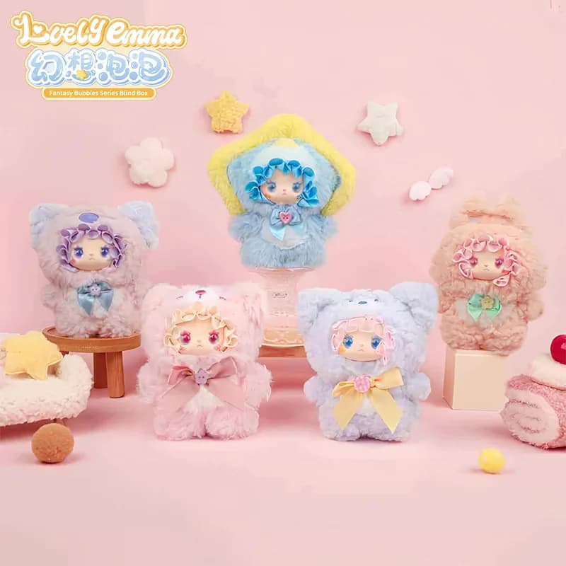 LOVELY EMMA Fantasy Bubbles Series Blind Box Mystery Box Ciondolo in vinile con personaggio anime, bambola, portachiavi, decorazione, regalo
