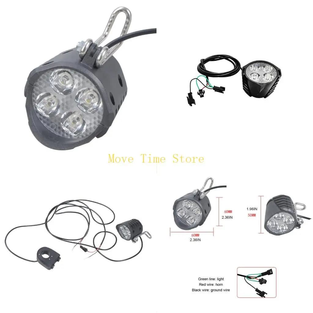 92ME Ebike Faro anteriore per bicicletta elettrica Luce LED super luminosa con clacson