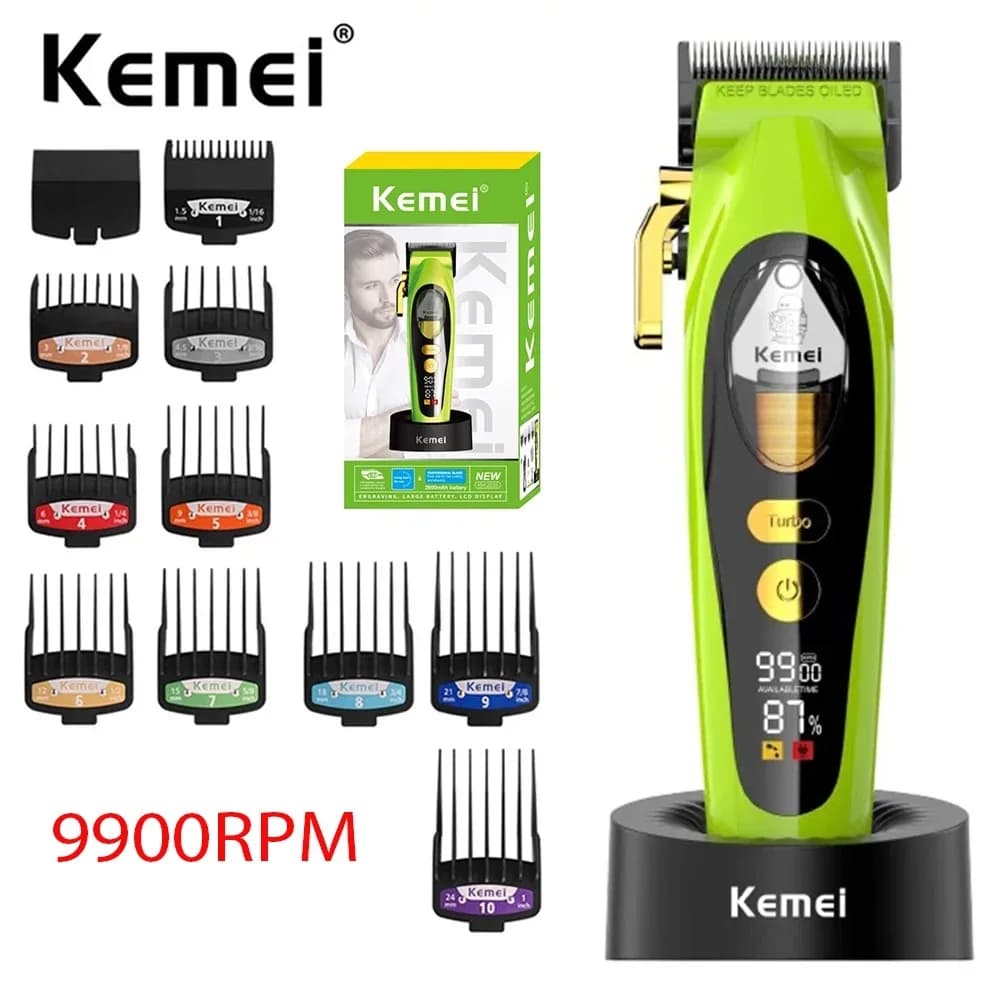 Kemei 2035 tagliacapelli barbiere professionale Cordless Trimmer motore magnetico tosaerba uomo tagliacapelli 9000 RPM macchina per tagliare i capelli