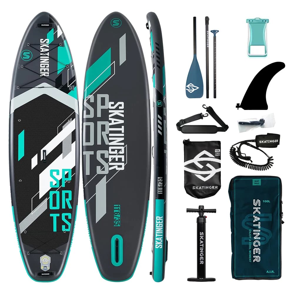SKATINGER Tavola da Paddle Gonfiabile 11'6''x35''x6'' per Adulti, SUP Impermeabile con Accessori per Sport Acquatici