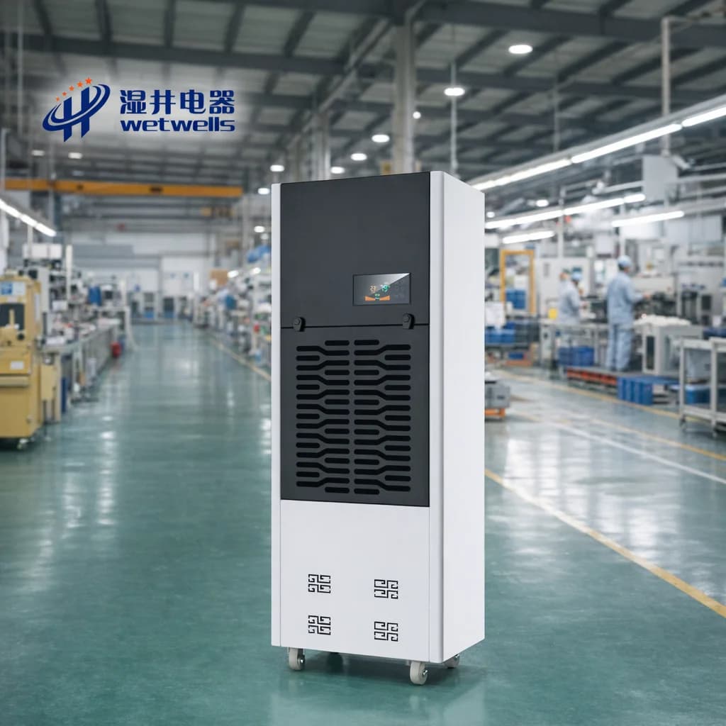 Deumidificatore Industriale Elettrico WETWELLS 180L/D 220V Nuovo per Magazzini e Garage, Produzione Diretta OEM