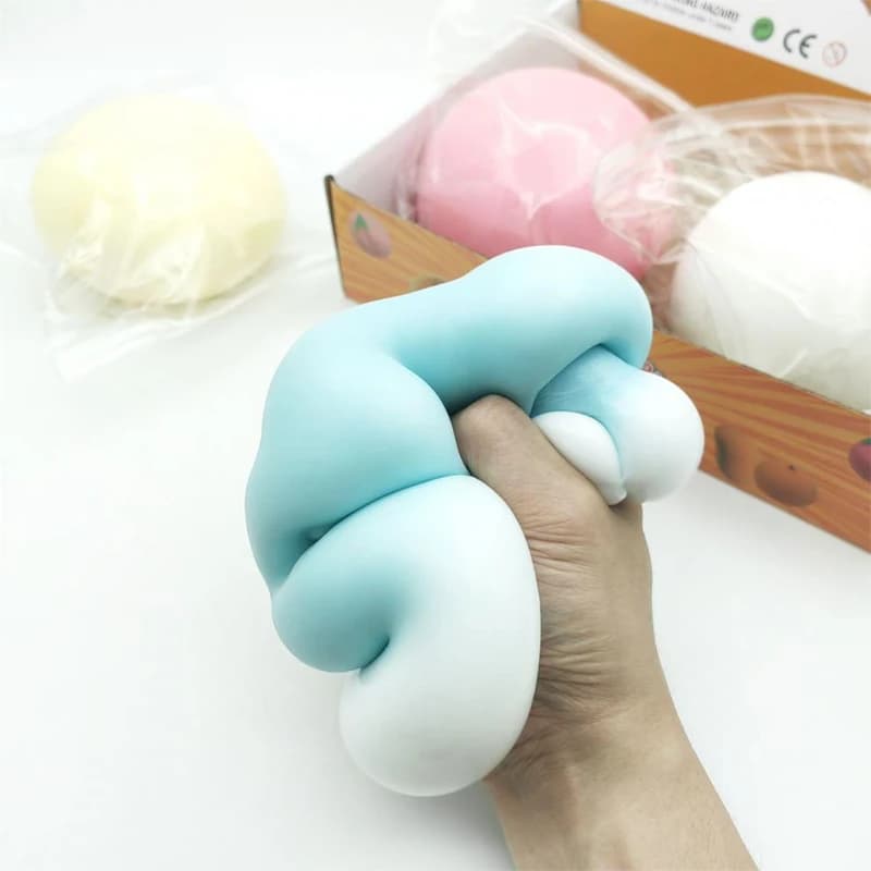 Stress Relief Squishy Ball, Soft Anti-Anxiety ADHD Sensory Fidget Toy, Durable Washable Squeeze Stress Ball for Adults Kids 1pcs