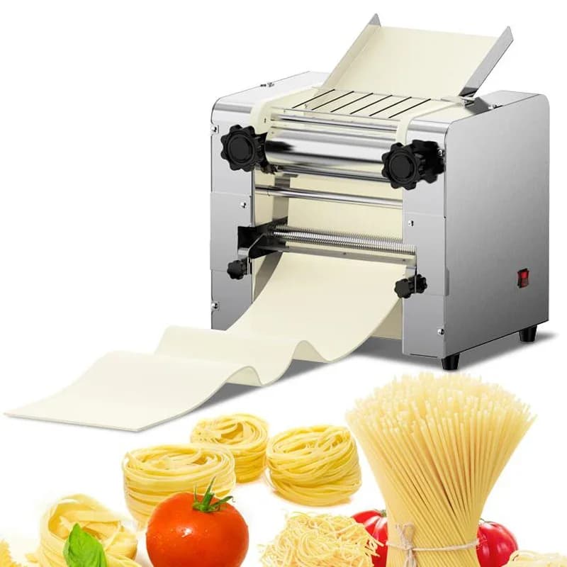 Macchina per la pasta commerciale multifunzione in acciaio inossidabile, impastatrice automatica per pasta e sfoglie, macchina elettrica per la pasta