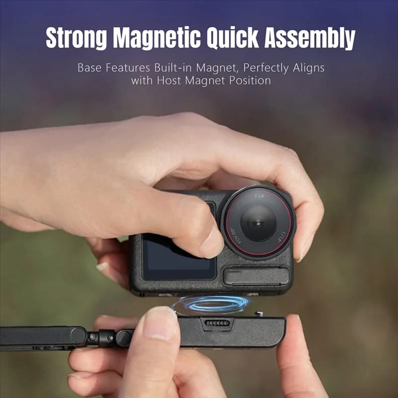 'T07A'Universal Magnetic Expansion Sofa: Quick Release Support, Foldable Design 360 ° DJI Action Camera Adjustment