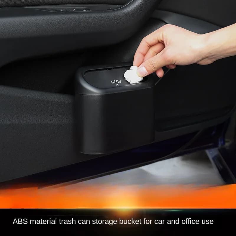Car Trash Basket Holder Bucket with mini bag holder with lid Multifunctional Car Seat Back Box