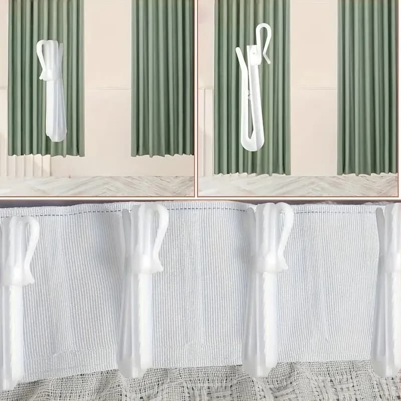 27 pcs 8.5cm Adjustable Curtain Hooks with Adjustable Height Design, Multipurpose, Versatile, Practical