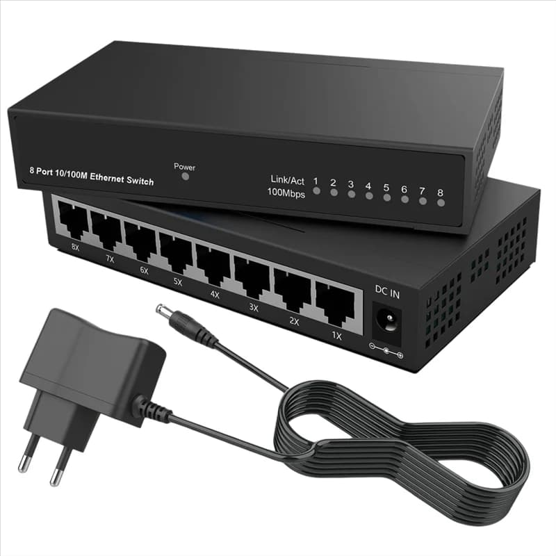 Switch Ethernet Gigabit 1000Mbps, Switch Ethernet Gigabit Intelligente, Switch di Rete Ethernet 10/100Mbps, Spina EU
