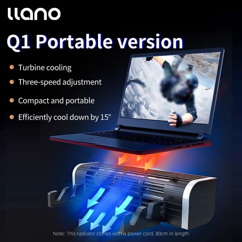 llano Ventola di raffreddamento per laptop Supporto regolabile Dispositivo di raffreddamento per notebook portatile per laptop da 4 a 21 pollici Uso di gioco