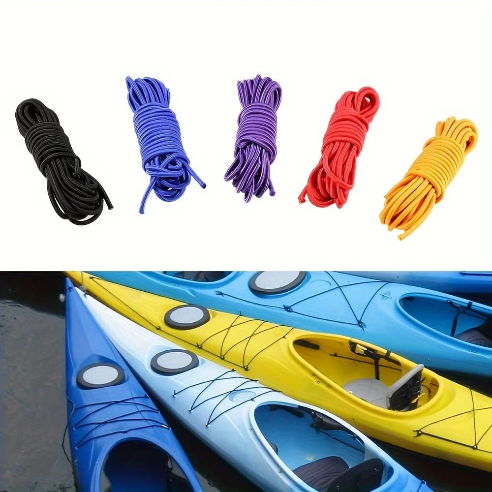 Corda elastica intrecciata in nylon da 5 m/(4 mm5 mm), corda elastica elastica resistente per barca, campeggio, cinghia per rimorchio, lacci per scarpe, lavorazione