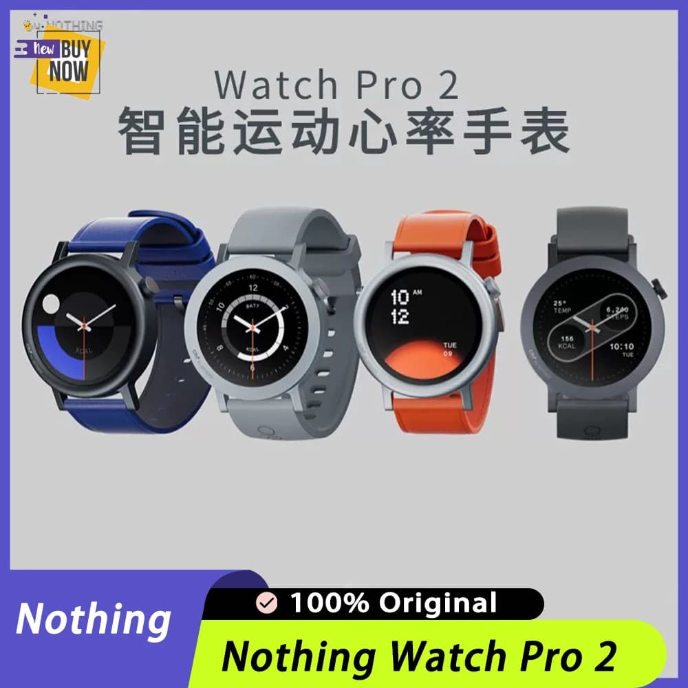 Nothing Watch Pro 2 Bluetooth smart electronic watch, waterproof, with heart rate monitoring, calls, sports bracelet, customizable for Android