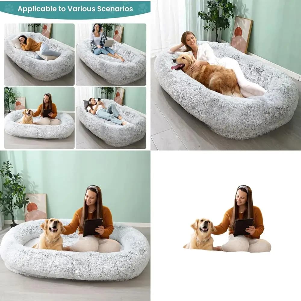 Letto per Cani Ultra-Morbido per Adulti e Animali Domestici con Schiuma a Nido d'Ape, Base Antiscivolo e Rivestimento Lavabile - Perfetto per il Relax e