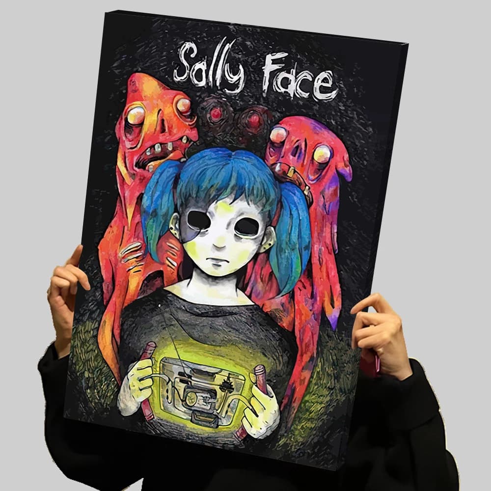 Sally Face Horror Art Halloween Prints Poster Custom Canvas Painting Wall Art Interior Decoration Aesthetic Home Decor Wand Deko