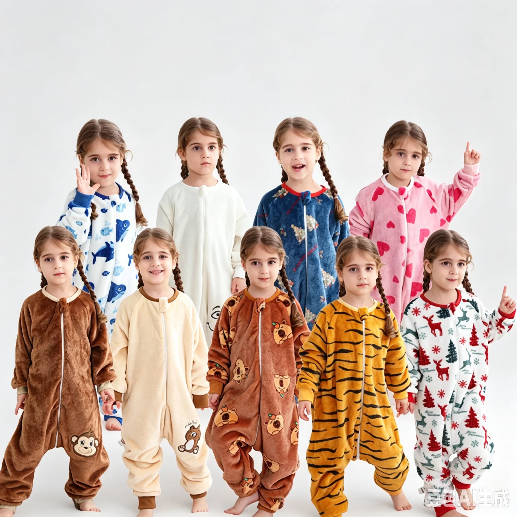 Toddler Flannel Warm Baby Sleeping Bag Cartoon Printed Baby Kick-proof One-piece Pajamas Autumn Winter Sleepsack Saco De Dormir