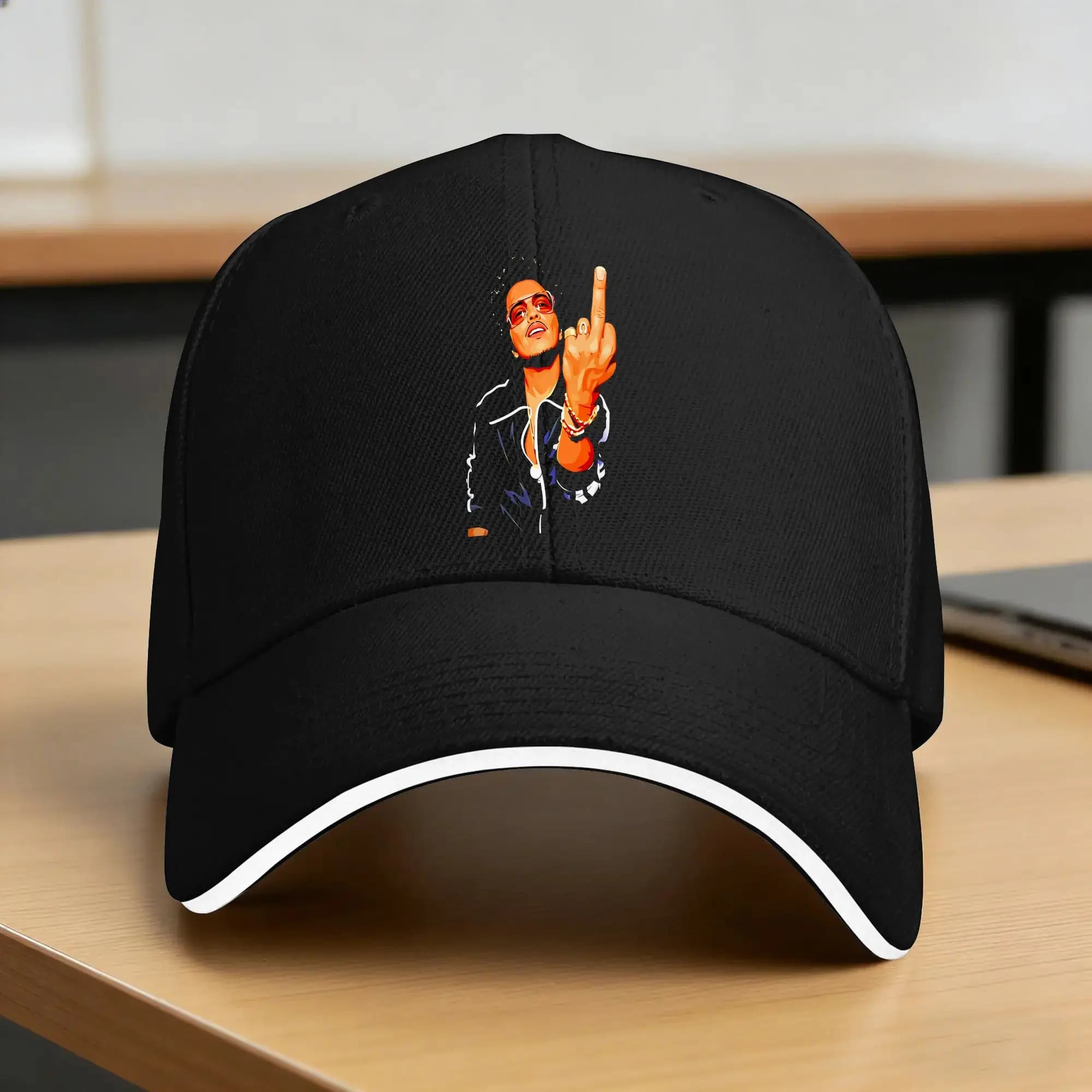 Bruno Mars Middle Finger Baseball Cap Summer Casual Trucker Hat For Unisex-Teens Outdoor Sports Sun Baseball Caps