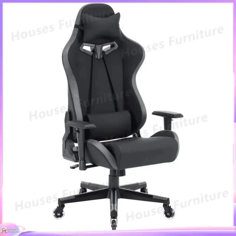 New Modern High Quality Leather Gaming Chair with Adjustable Height Lumbar Support and Reclining Backrest for Esports PC