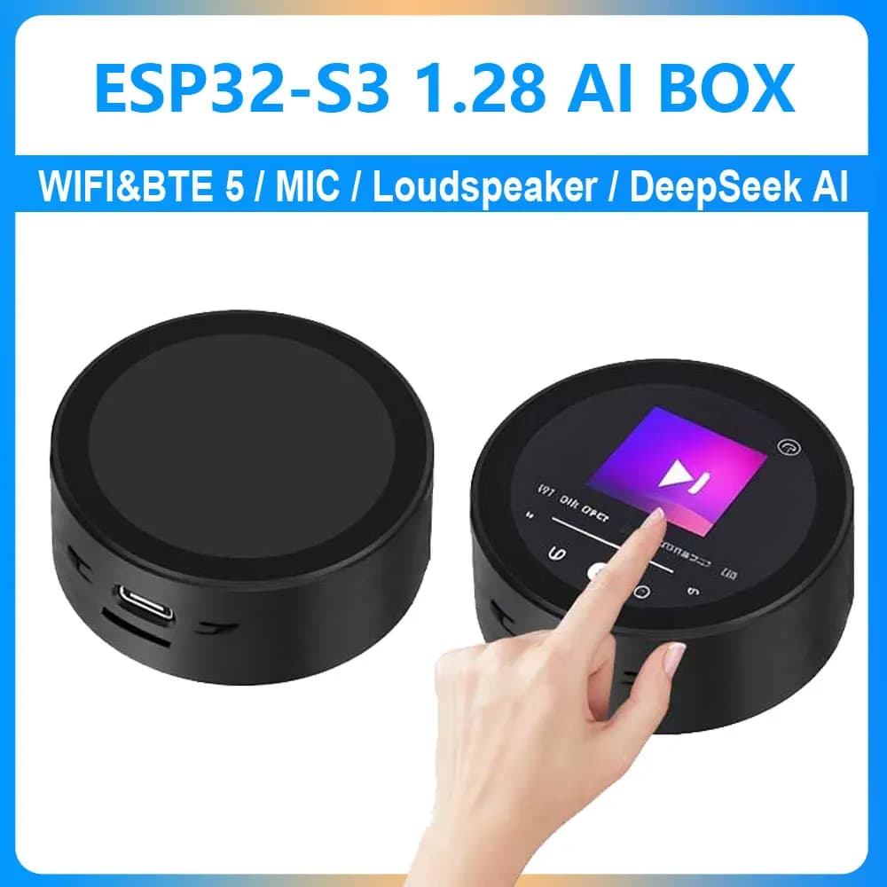 ESP32-S3 Scheda di sviluppo AI DeepSeek XiaoZhi AI Chat vocale Robot Mini TV desktop gingillo Scatola pendente portatile LCD da 1,28 pollici