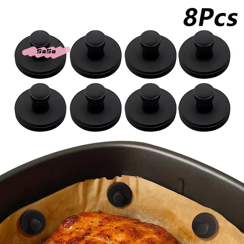 8 Pieces Magnetic Clips Reusable Air Fryer Silicone, Oven Card Holder, Kitchen Accessories