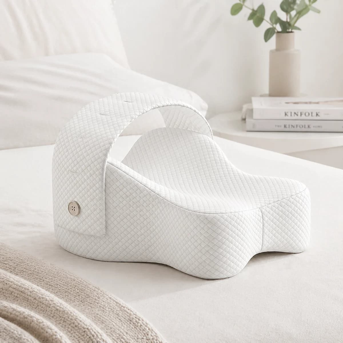 Cuscino in Memory Foam per Gambe, per Dormire sul Fianco tra le Ginocchia, per Alleviare il Dolore a Anca, Schiena, Articolazioni e Sciatica, Supporto per l'Allineamento della Colonna Vertebrale