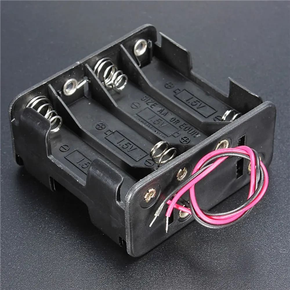 Storage Box 8 AA Batteries Plastic Rechargeable Battery Box Battery Case Batteries Stack Battery Holder Box Battery Clip Slot