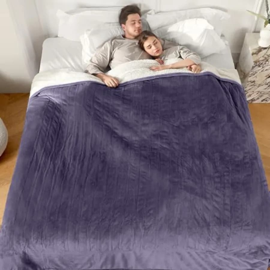 Coperta elettrica Queen Size 84"x90" Coperta riscaldata Queen con doppio controllo di 5 livelli di riscaldamento e 10 ore di spegnimento automatico Riscaldamento rapido