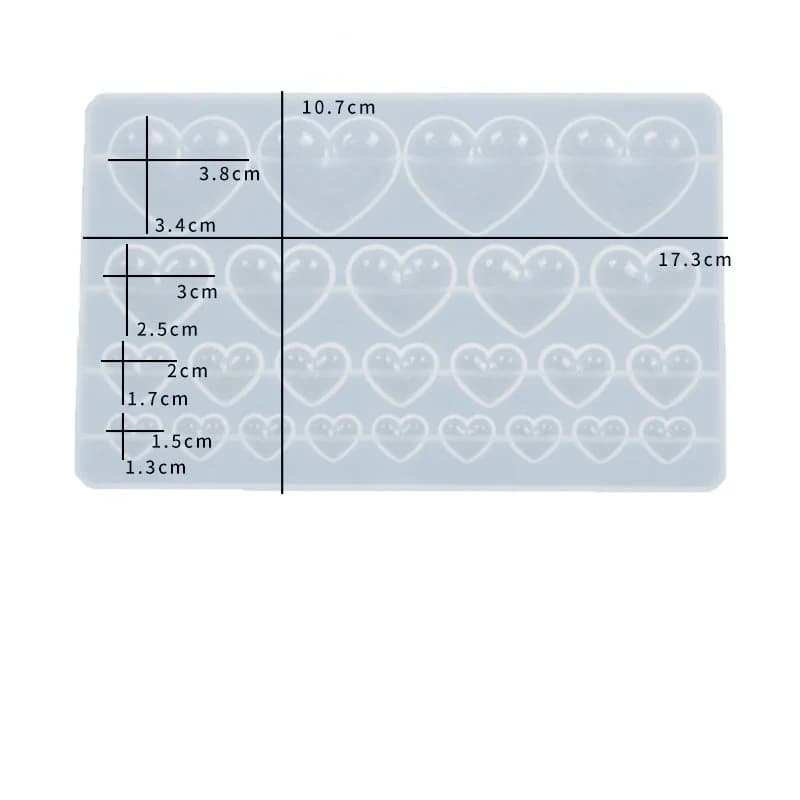 Stampo in resina fai da te a forma di cuore, stampo in silicone per decorazioni a forma di cuore per tende da porta
