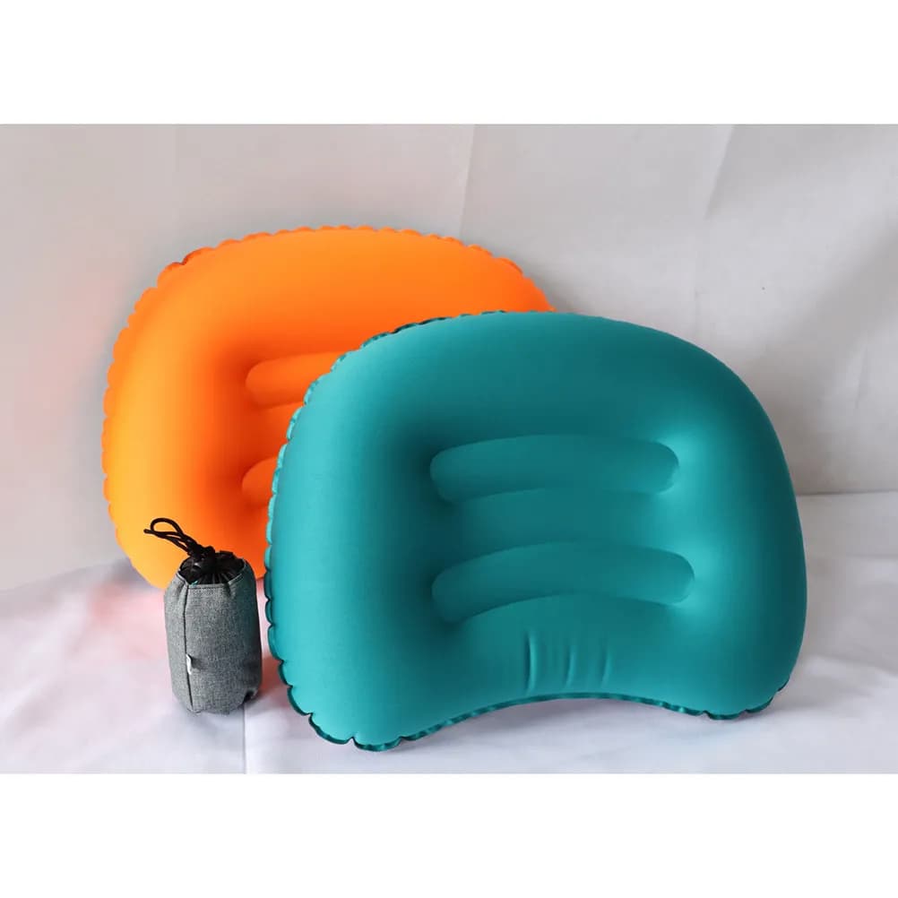 1Pcs Premium Tpu Inflatable Pillow Compact Design Cervical Support Smooth Surface Travel Nap Office Camping Pillow