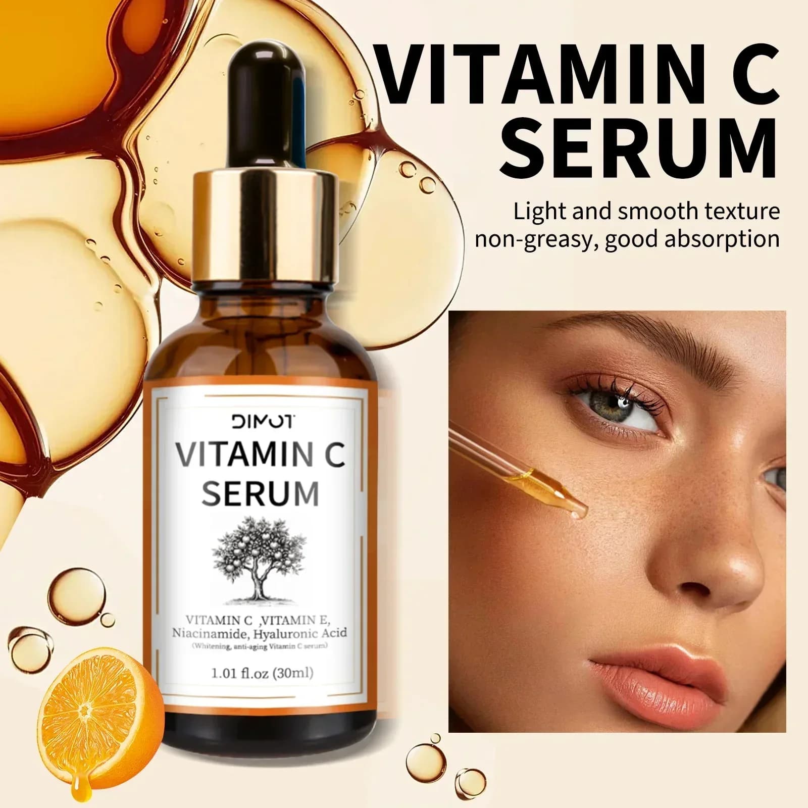 Essence Faced with Vitamin C with Hyaluronic Acid - Illuminates Scura Skin, Watch the Subtle Rugs, Hydrate and Repair Opaca Skin.