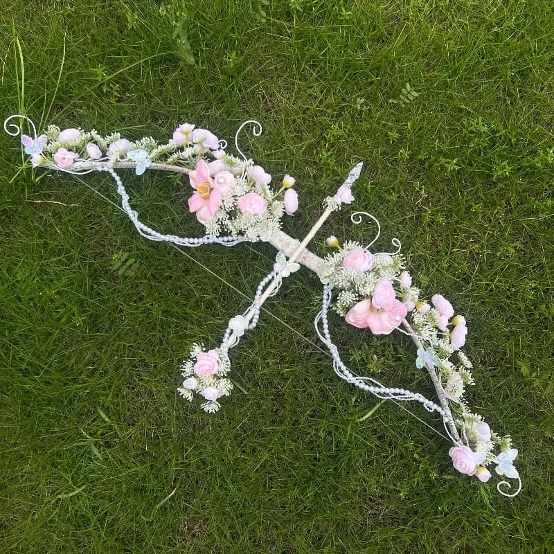 Little Flower Fairy, Flower God Bow and Arrow, Handcrafted Heavy Craftsmanship Fairy-Aura Theme Martial Arts Prop
