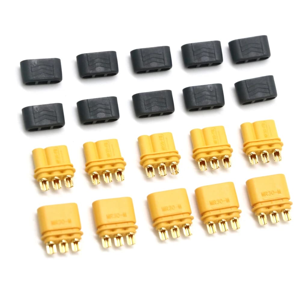 1/2 paia AMASS MR30 maschio femmina connettore spina con guaina spina a Banana per RC Lipo batteria RC Multicopter aereo