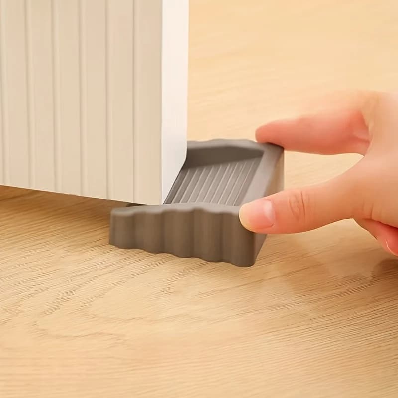 Fermaporta creativo antivento, cuneo per porta con finitura opaca in plastica, blocco porta di sicurezza per fondo porta, fermaporta anticollisione