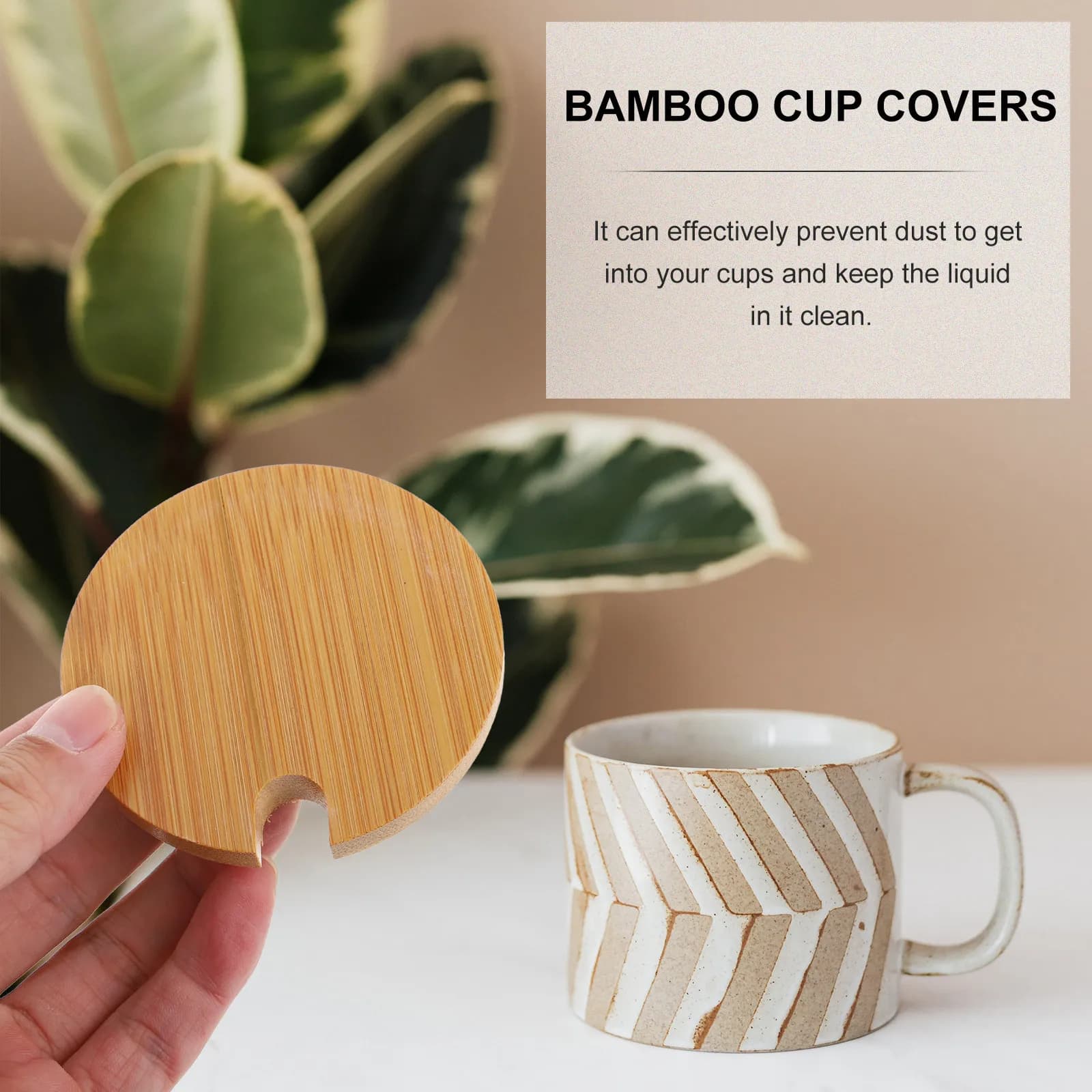 5Pcs Sustainable Bamboo Bottle Lids Seasoning Jar Lid Set for Spice Containers Cup Storage Jar Cover Leak Proof Easy Install